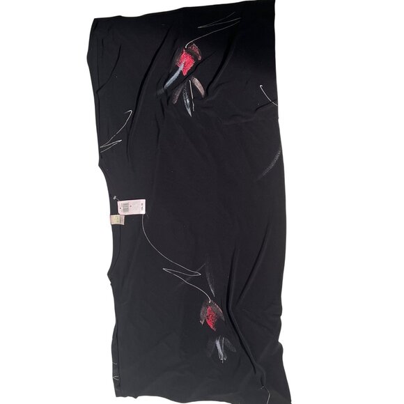 Ki Wi Black M Off-The-Shoulder Top With Handkerchief Hemline USA NWT Sheer - Picture 3 of 10